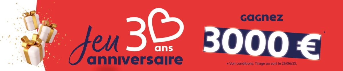 Jeu anniversaire 30 ans Maisons BRAND