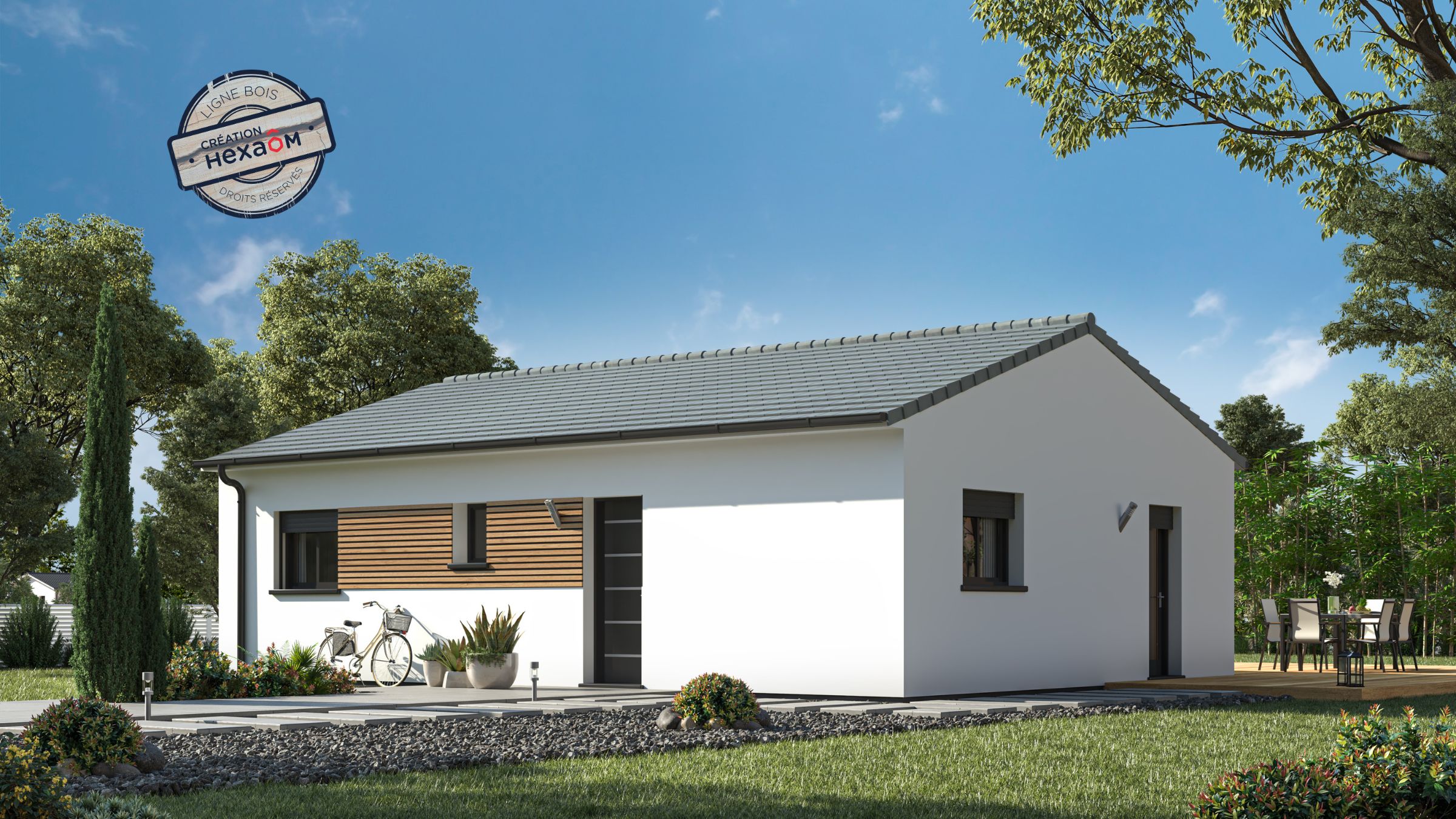 Maison ossature bois plain-pied