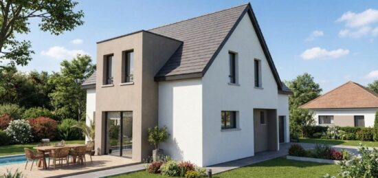 Plan de maison Surface terrain 130.57 m2 - 6 pièces - 4  chambres -  avec garage 