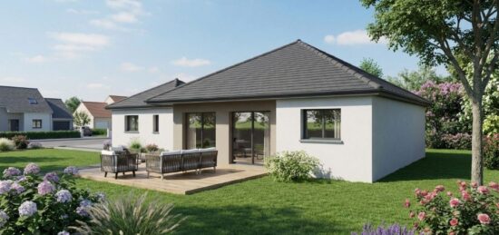 Plan de maison Surface terrain 108.75 m2 - 6 pièces - 3  chambres -  sans garage 