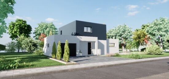 Plan de maison Surface terrain 118 m2 - 5 pièces - 4  chambres -  avec garage 