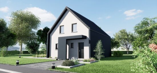 Plan de maison Surface terrain 100 m2 - 4 pièces - 3  chambres -  sans garage 