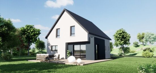 Plan de maison Surface terrain 110 m2 - 5 pièces - 3  chambres -  avec garage 