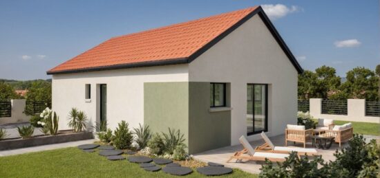 Plan de maison Surface terrain 69.63 m2 - 3 pièces - 2  chambres -  sans garage 